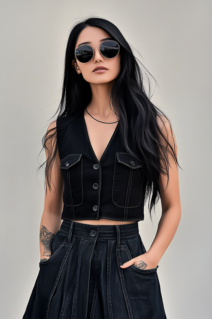 Crop-Slung Lounge Vest