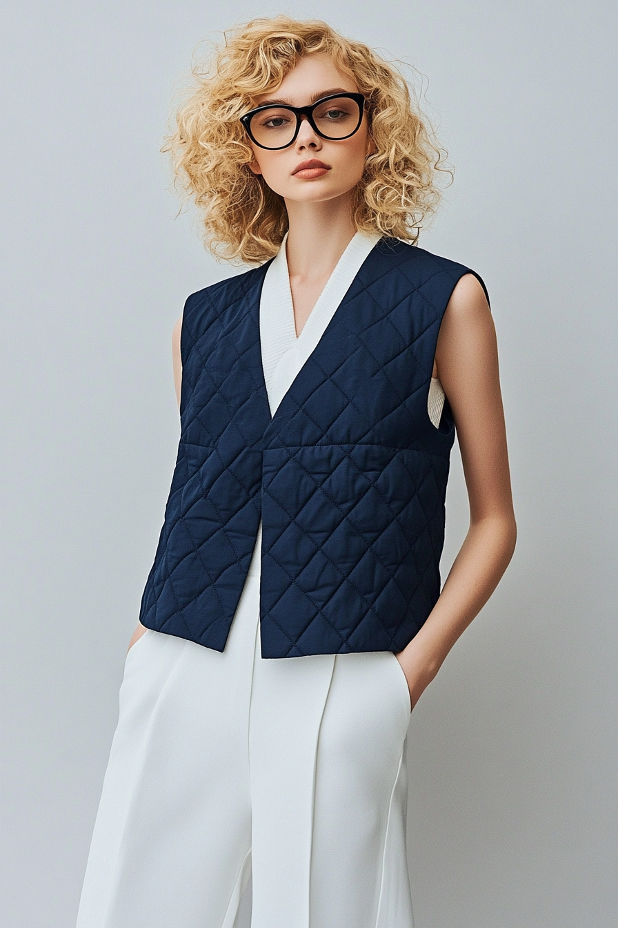 Oversized Western Bubble Puffer Vest