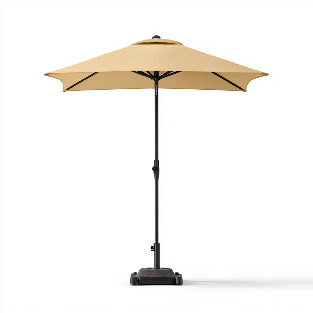 Ombrelloni da giardino metallo e tessuto 250x240 cm - kaki - nero - design moderno-Frameuna