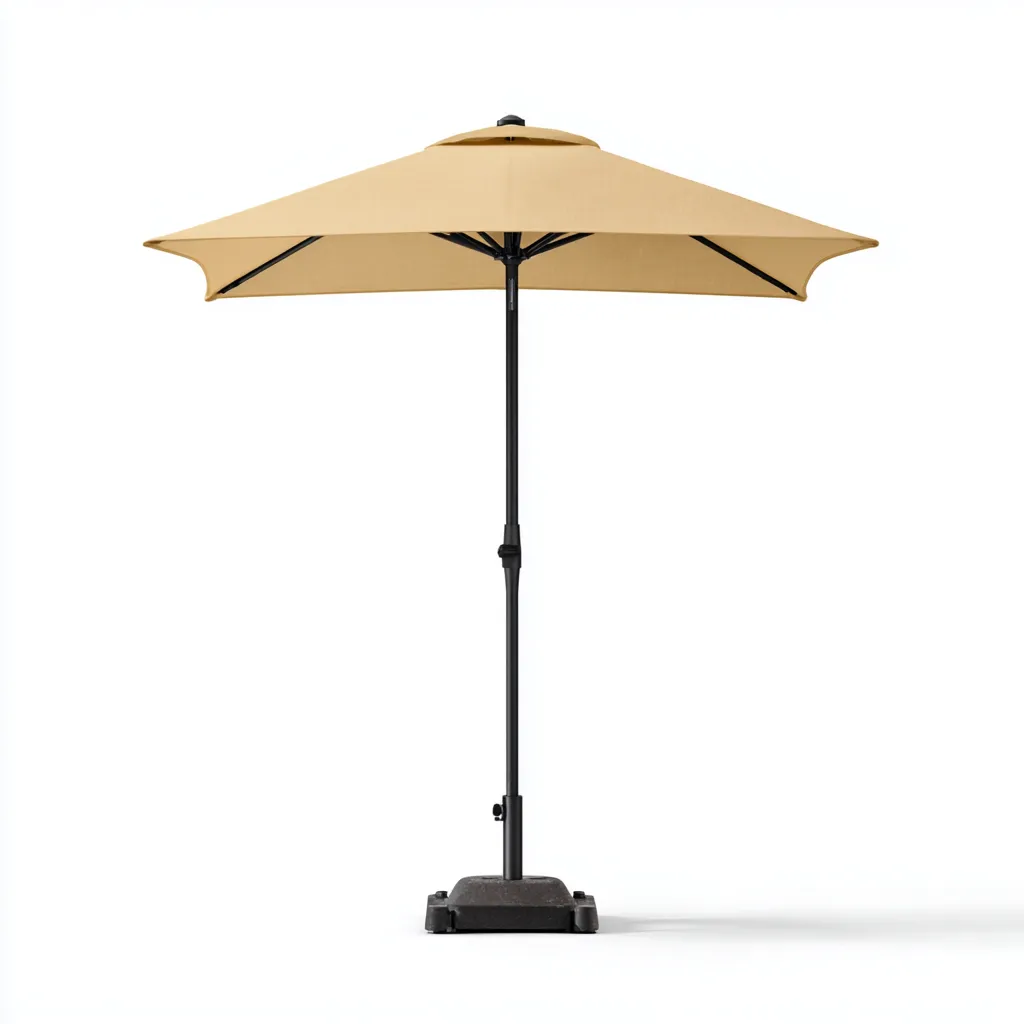 Ombrelloni da giardino metallo e tessuto 250x240 cm - kaki - nero - design moderno-Frameuna