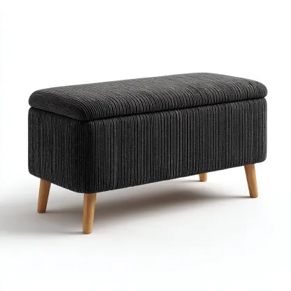 Panca da ingresso imbottita in velluto 95x35x45 cm - grigio - legno - design moderno per ingresso-Frameuna