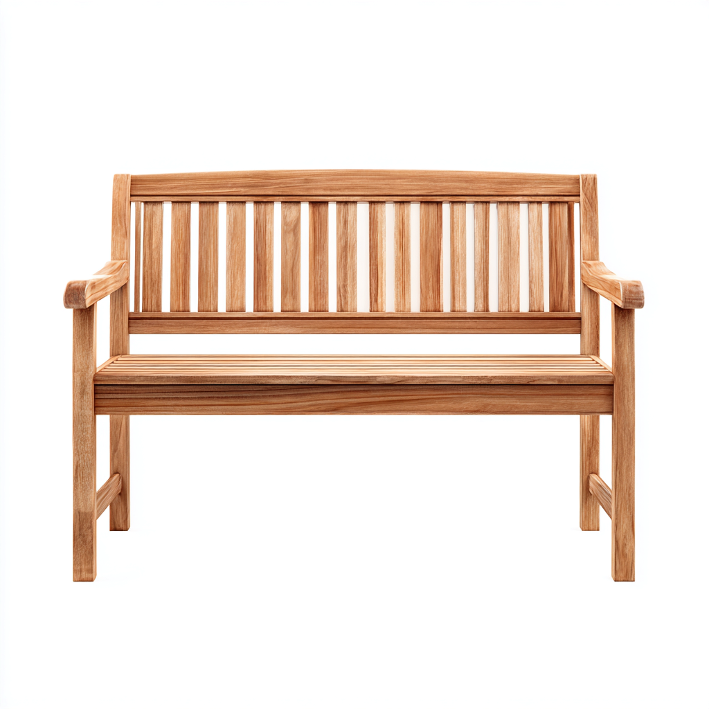 Panca da giardino legno massello 130x60x90 cm - legno naturale - adatto per giardino esterno - stile classico-Frameuna