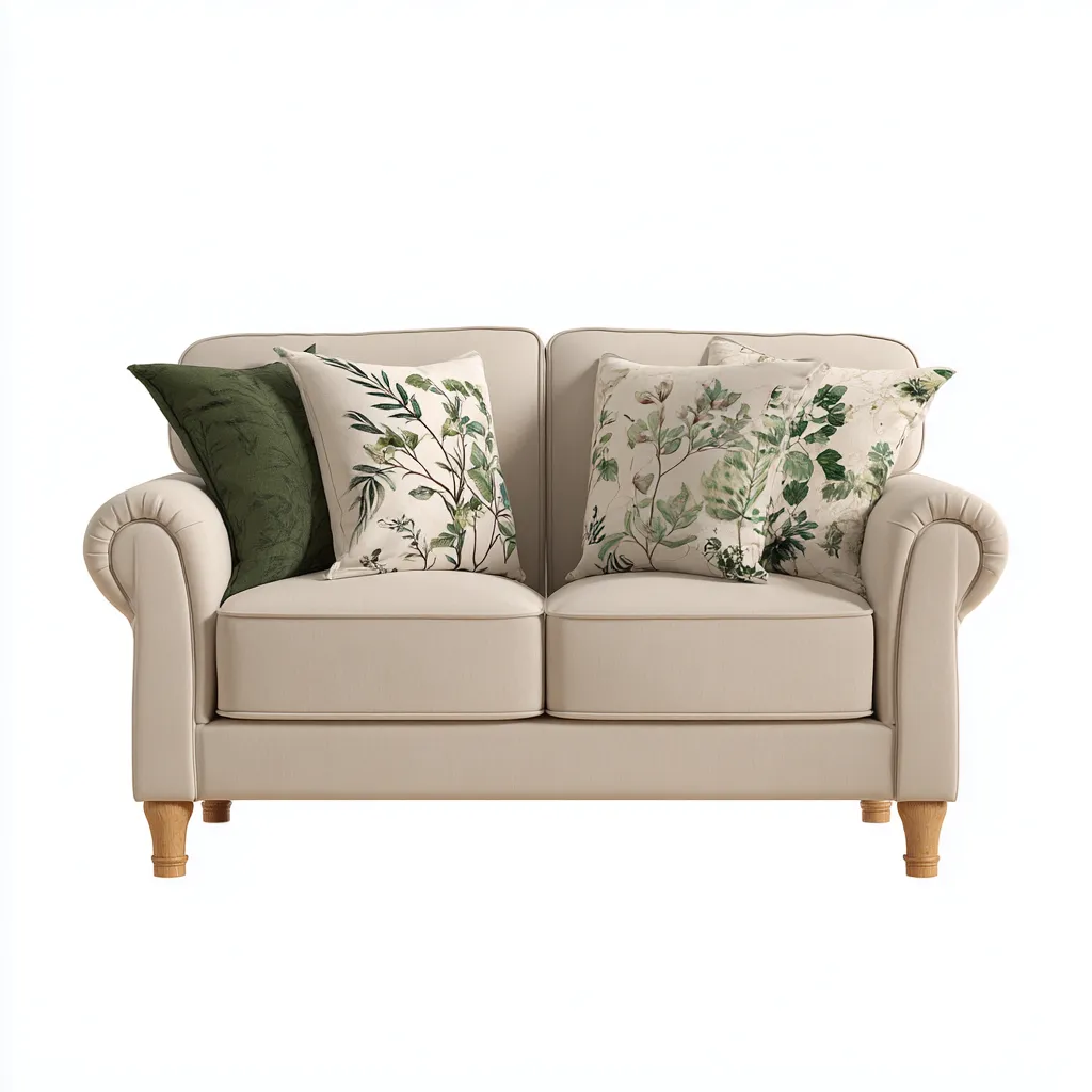 Divano lineare in tessuto 145x85x90 cm - beige - stile classico per soggiorno-Frameuna