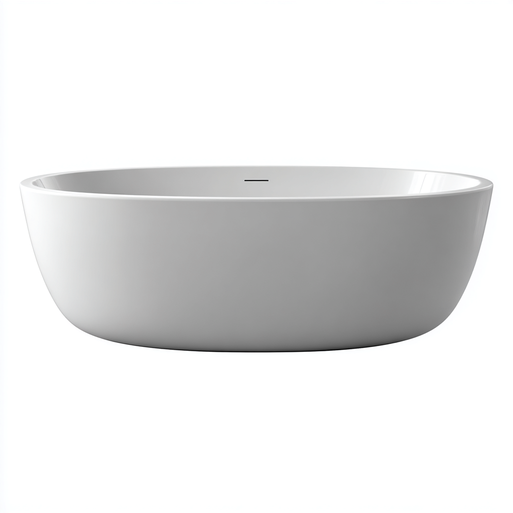 Vasca da bagno acrilico 168x80x60 cm - bianco - per bagno design moderno-Frameuna