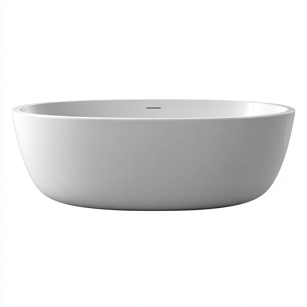 Vasca da bagno acrilico 168x80x60 cm - bianco - per bagno design moderno-Frameuna