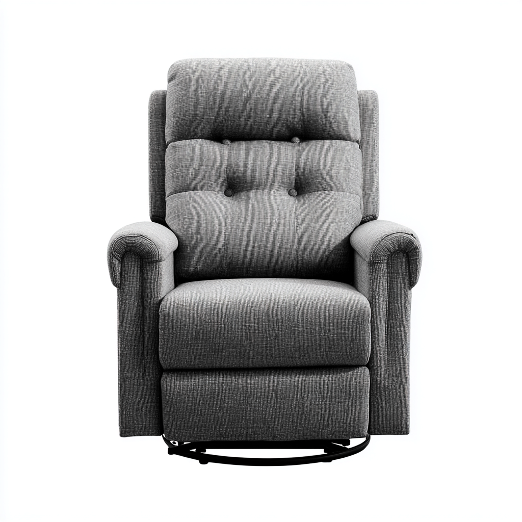 Poltrona reclinabile - tessuto - 85x95x103 cm - grigio scuro - per soggiorno - design moderno-Frameuna