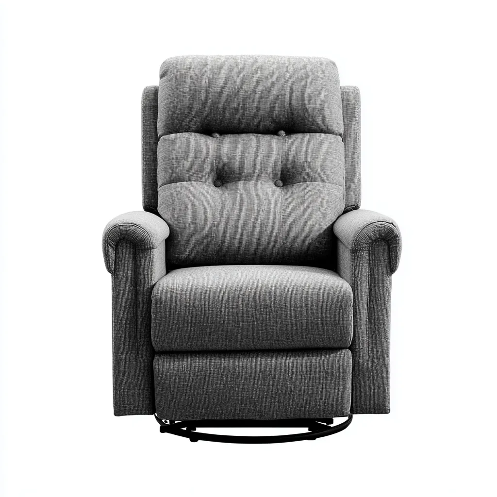 Poltrona reclinabile - tessuto - 85x95x103 cm - grigio scuro - per soggiorno - design moderno-Frameuna