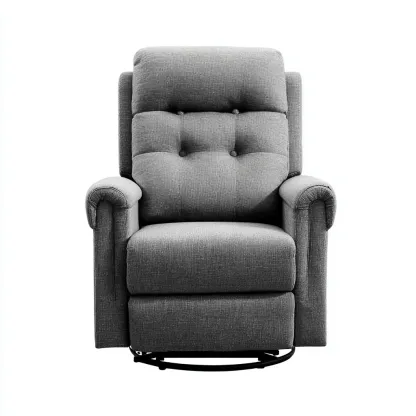 Poltrona reclinabile - tessuto - 85x95x103 cm - grigio scuro - per soggiorno - design moderno-Frameuna