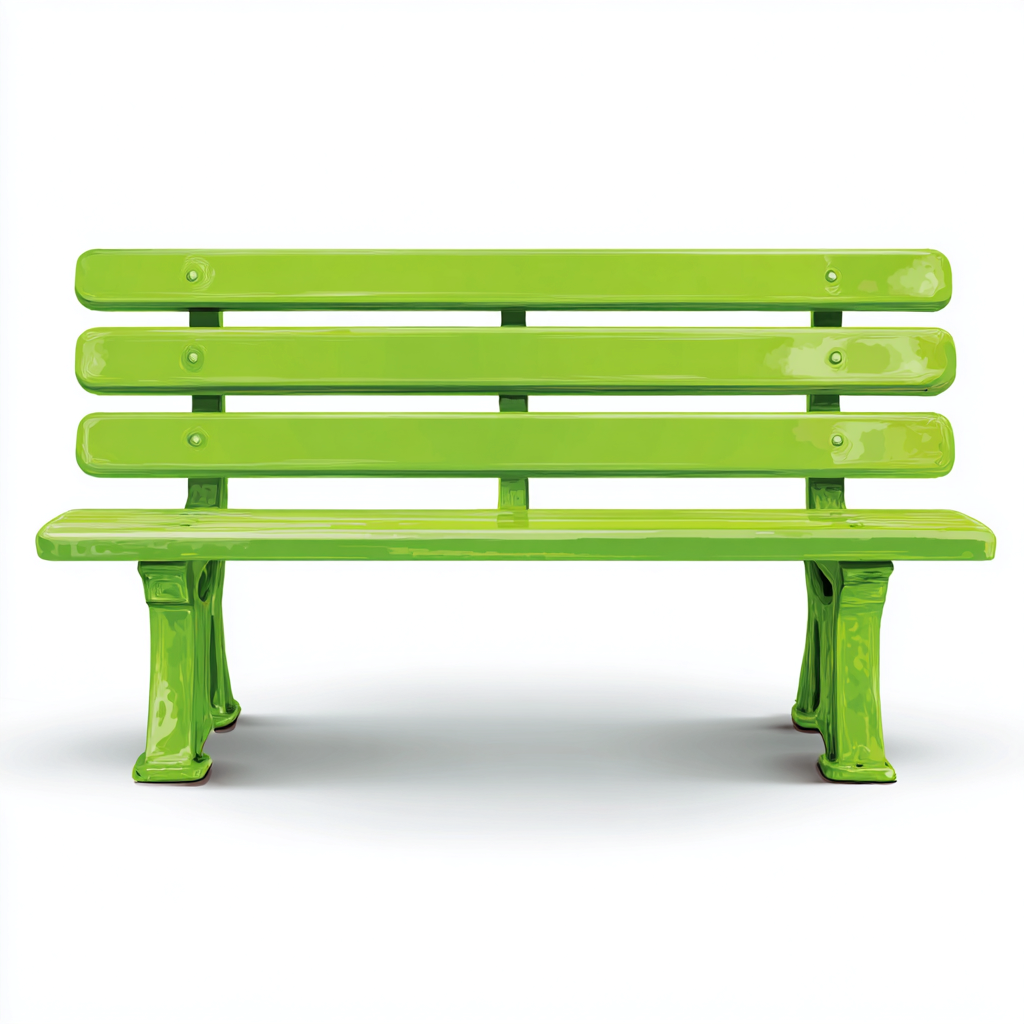 Panca da giardino plastica 120x55x80 cm - verde - adatto per giardino esterno - stile moderno-Frameuna