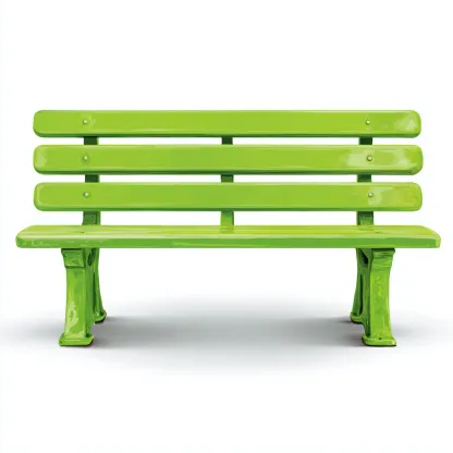 Panca da giardino plastica 120x55x80 cm - verde - adatto per giardino esterno - stile moderno-Frameuna