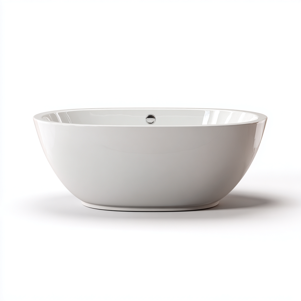 Vasca da bagno acrilico 168x80x58 cm - bianco - per bagno design moderno-Frameuna