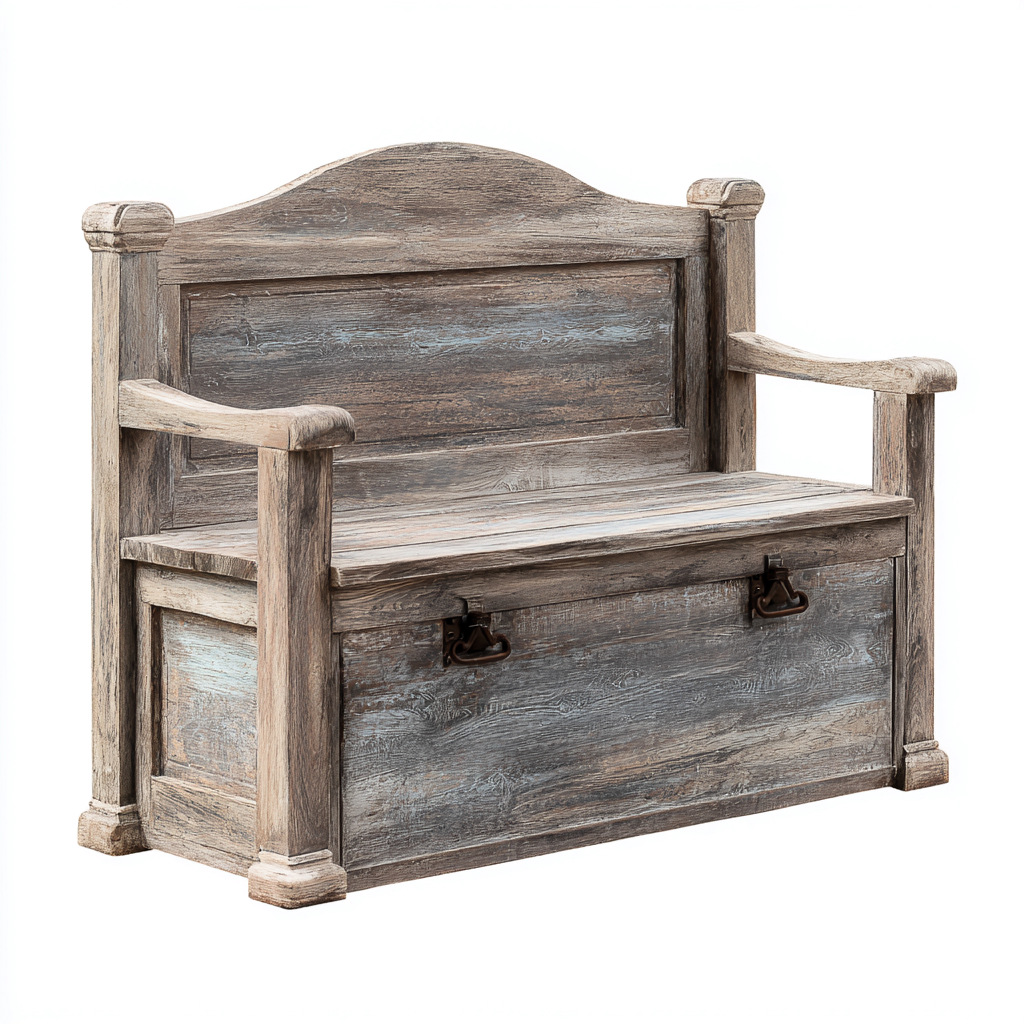 Panca da giardino legno massello con vano contenitore 120x55x95 cm - legno grigio - adatto per giardino esterno - stile rustico-Frameuna