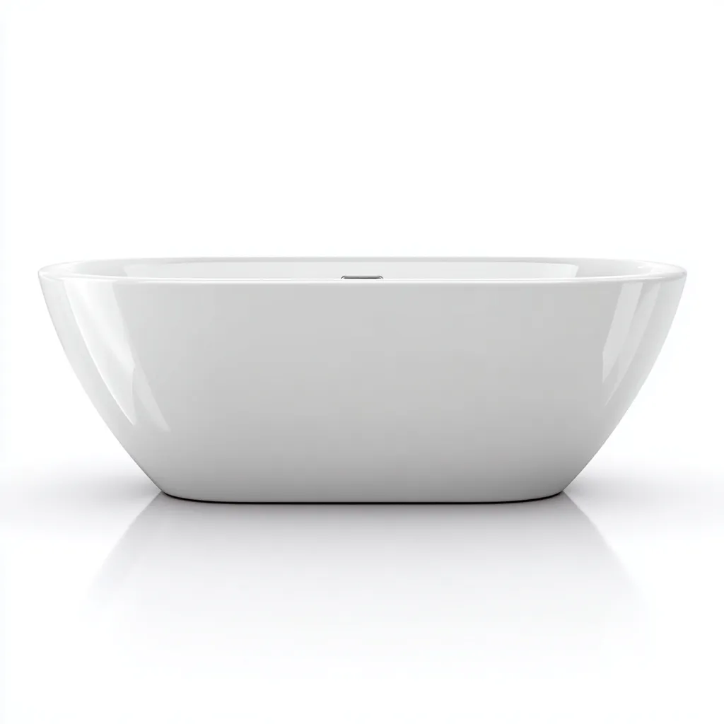 Vasca da bagno - resina composita - 172x80x56 cm - bianco - design moderno - per bagno-Frameuna