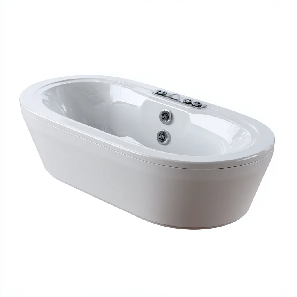 Vasca da bagno acrilico 170x78x60 cm - bianco - per bagno design moderno-Frameuna