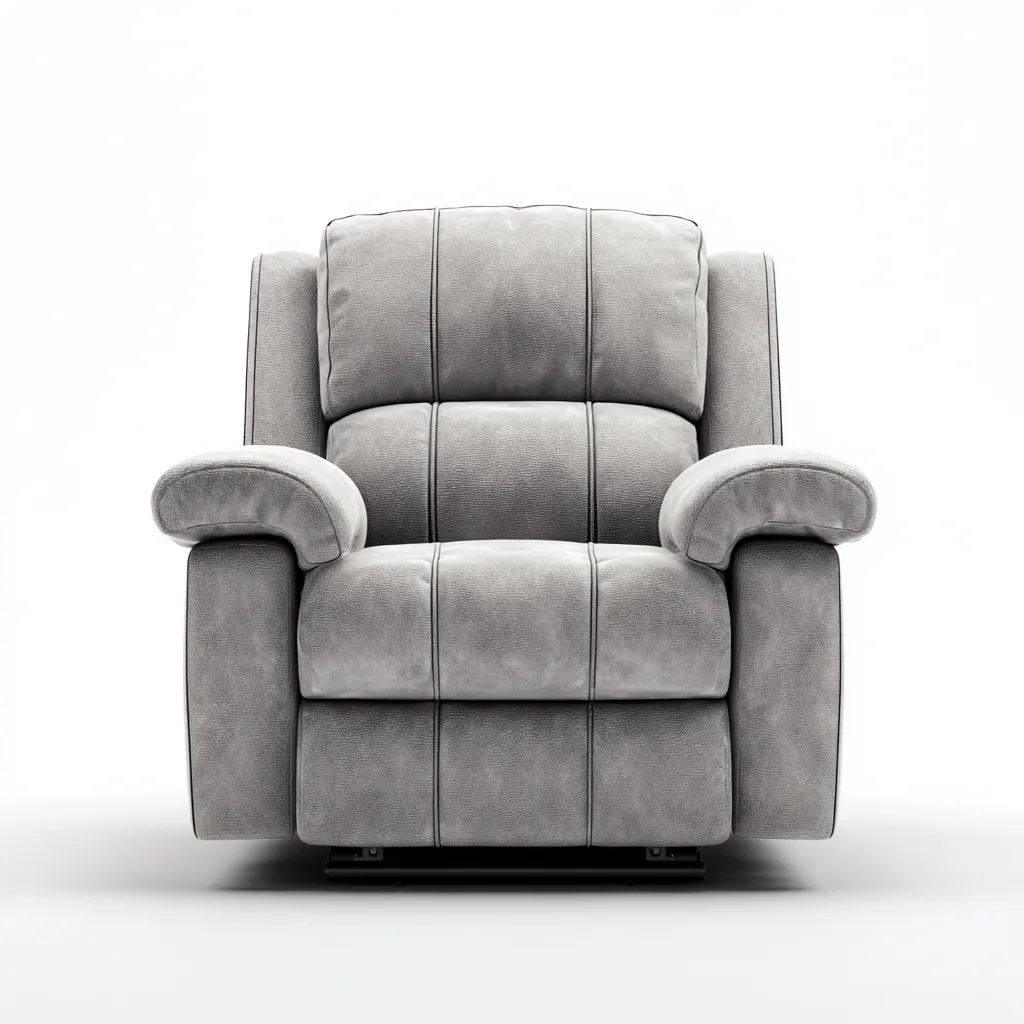 Poltrona reclinabile - tessuto - 88x96x103 cm - grigio chiaro - per soggiorno - design moderno-Frameuna