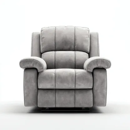 Poltrona reclinabile - tessuto - 88x96x103 cm - grigio chiaro - per soggiorno - design moderno-Frameuna