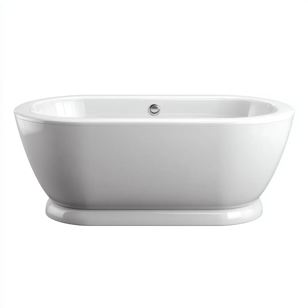 Vasca da bagno acrilico 170x80x68 cm - bianco - per bagno design moderno-Frameuna