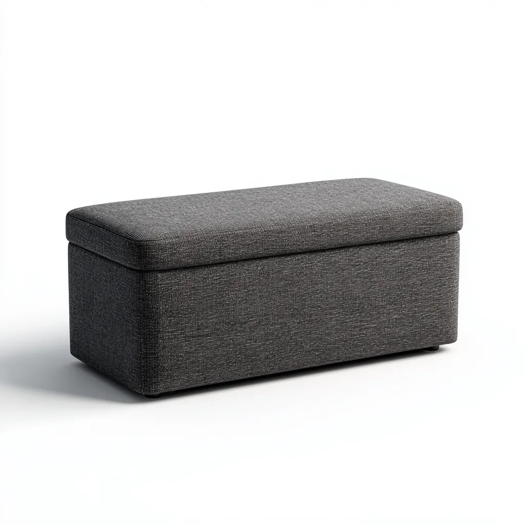 Panca da ingresso - tessuto - 100x42x45 cm - grigio scuro - design moderno-Frameuna