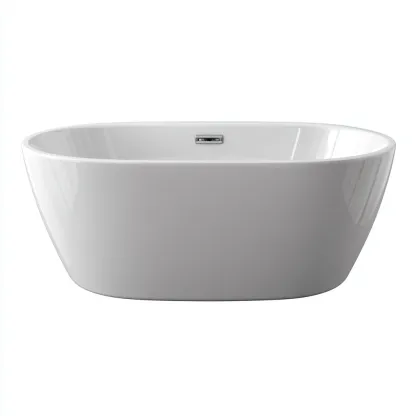 Vasca da bagno acrilico 168x80x58 cm - bianco - per bagno design moderno-Frameuna