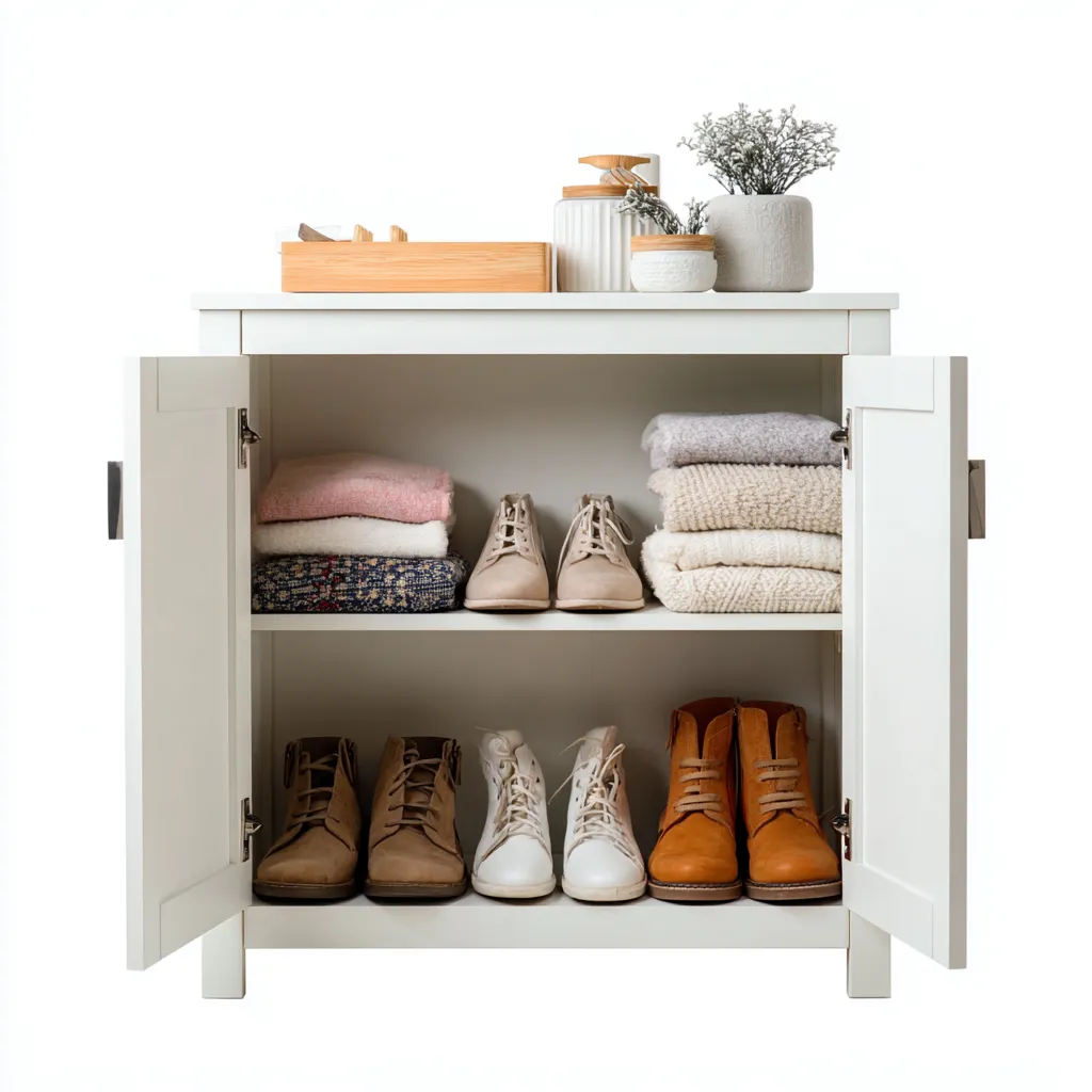 Scarpiera - legno - 80x35x90 cm - bianco - adatta per ingresso - design moderno-Frameuna