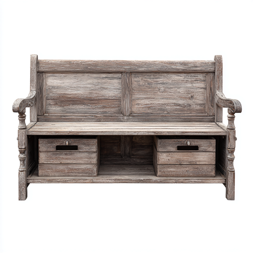 Panca da giardino legno con vano contenitore 128x60x95 cm - grigio naturale - adatta per uso outdoor in giardino design rustico-Frameuna