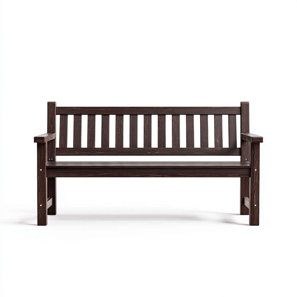 Panca da giardino legno 128x58x92 cm - marrone scuro - adatta per uso outdoor in giardino design classico-Frameuna