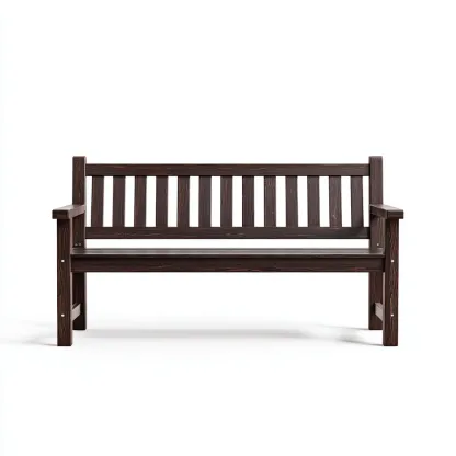 Panca da giardino legno 128x58x92 cm - marrone scuro - adatta per uso outdoor in giardino design classico-Frameuna