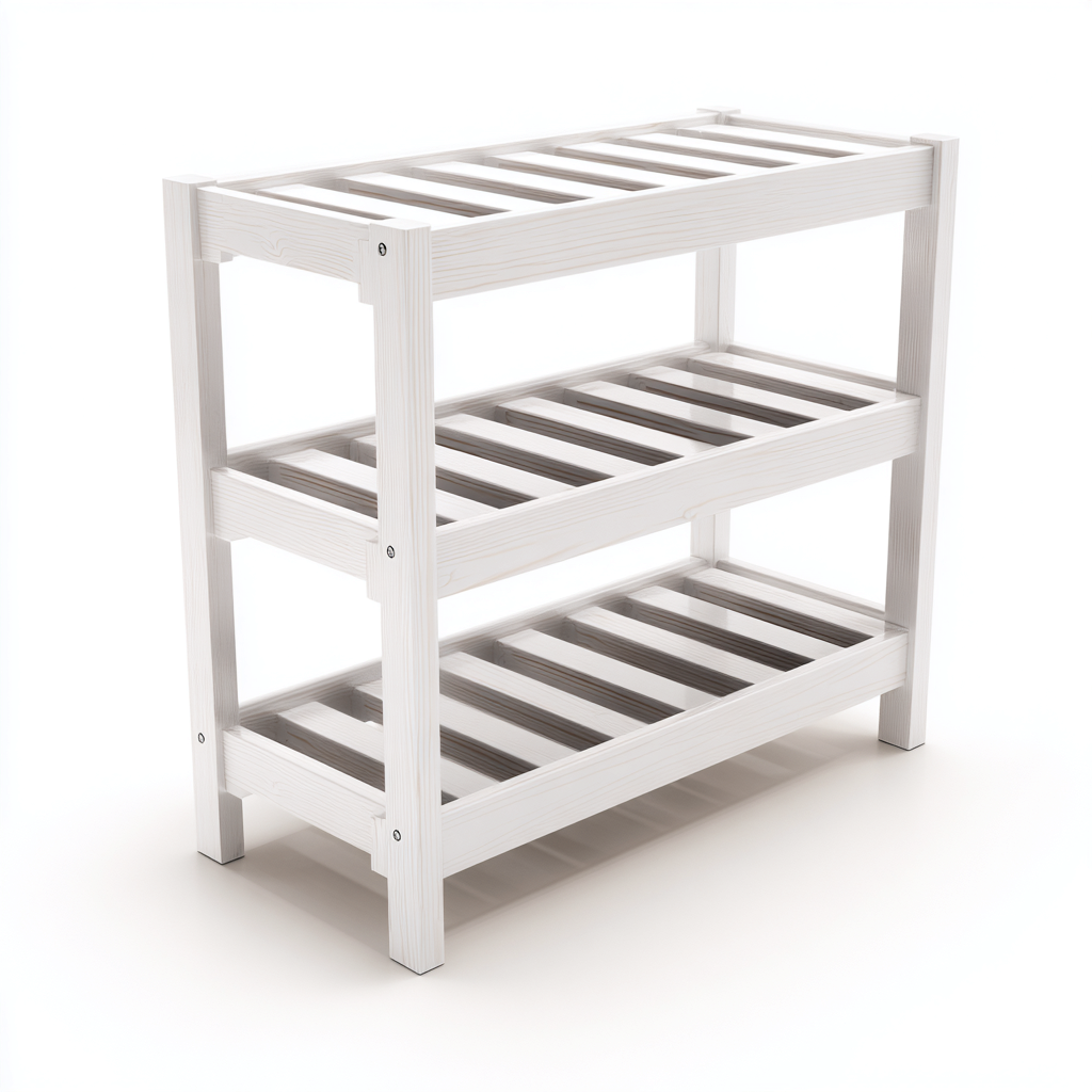 Scarpiera - legno - 60x28x70 cm - bianco - adatta per ingresso - design moderno-Frameuna