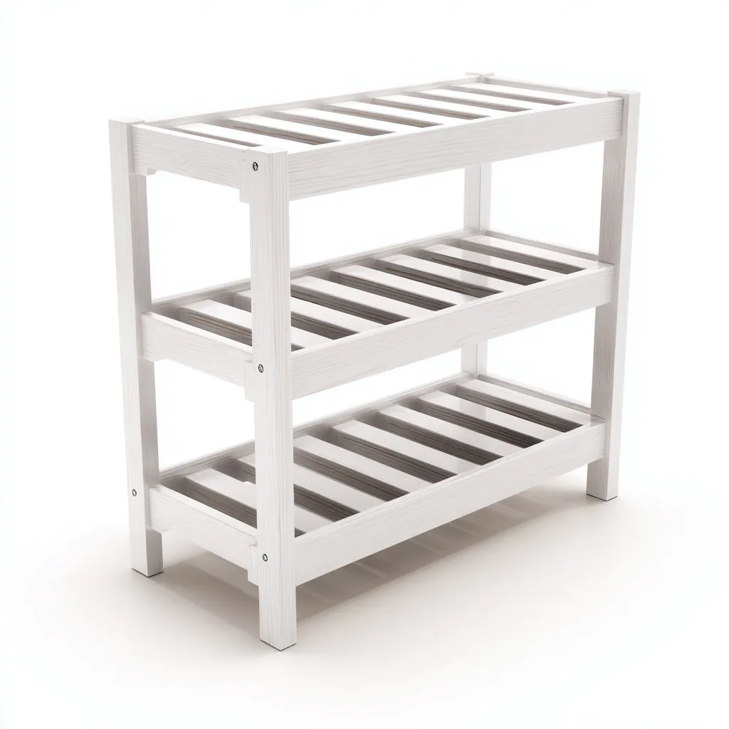 Scarpiera - legno - 60x28x70 cm - bianco - adatta per ingresso - design moderno-Frameuna