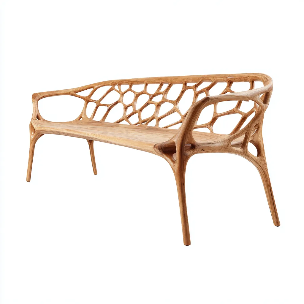 Panca da giardino legno 150x55x85 cm - marrone chiaro - adatta per uso outdoor in giardino design traforato organico-Frameuna