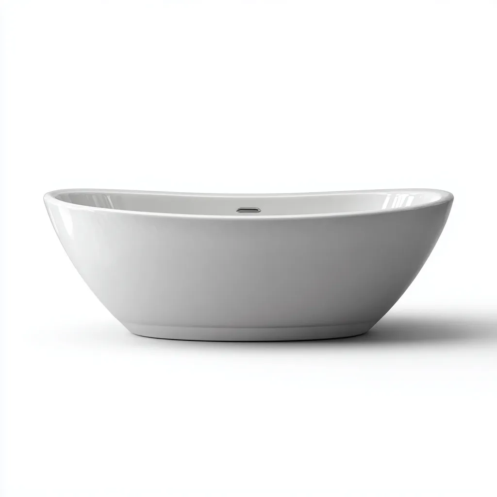 Vasca da bagno acrilico 178x80x69 cm - bianco - per bagno design moderno-Frameuna