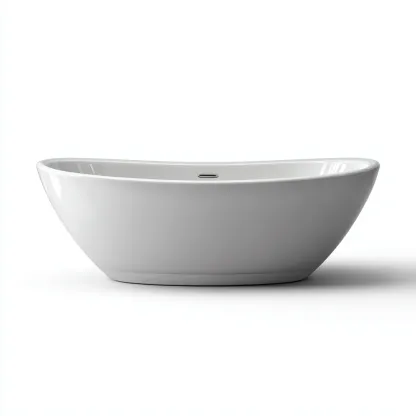 Vasca da bagno acrilico 178x80x69 cm - bianco - per bagno design moderno-Frameuna