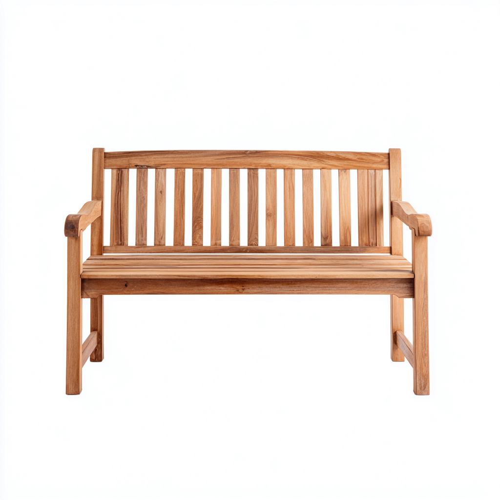 Panca da giardino legno massello 122x56x90 cm - naturale - adatta per uso outdoor in giardino design classico-Frameuna