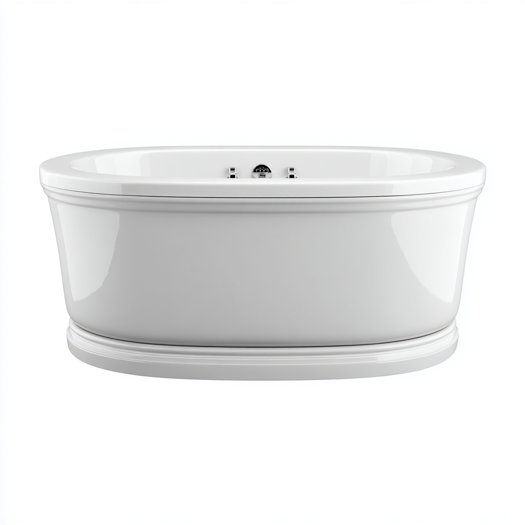 Vasca da bagno acrilico 170x82x60 cm - bianco - per bagno stile classico-Frameuna