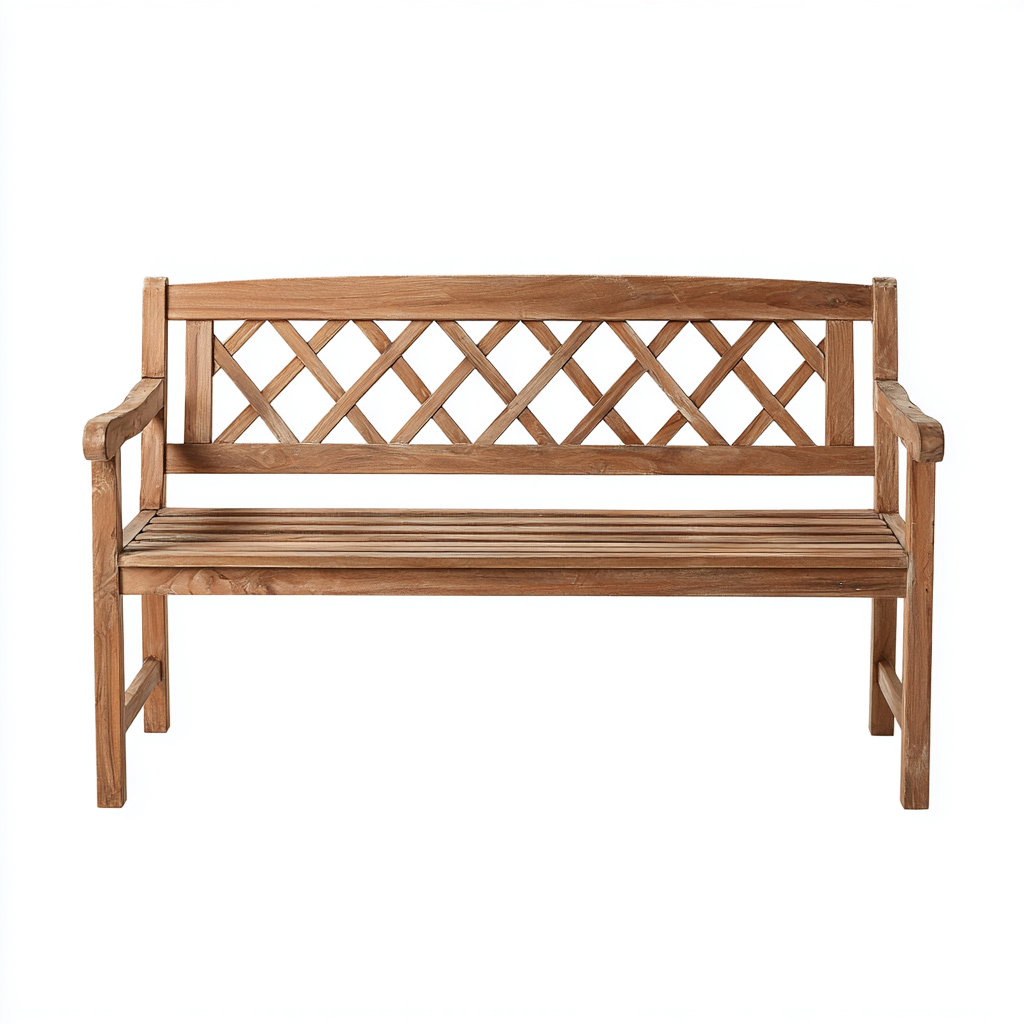 Panca da giardino legno massello 130x60x90 cm - legno naturale - adatto per giardino esterno - stile classico-Frameuna