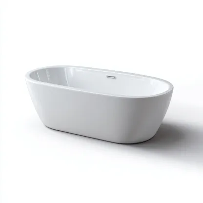 Vasca da bagno - resina composita - 168x78x57 cm - bianco - design moderno - per bagno-Frameuna