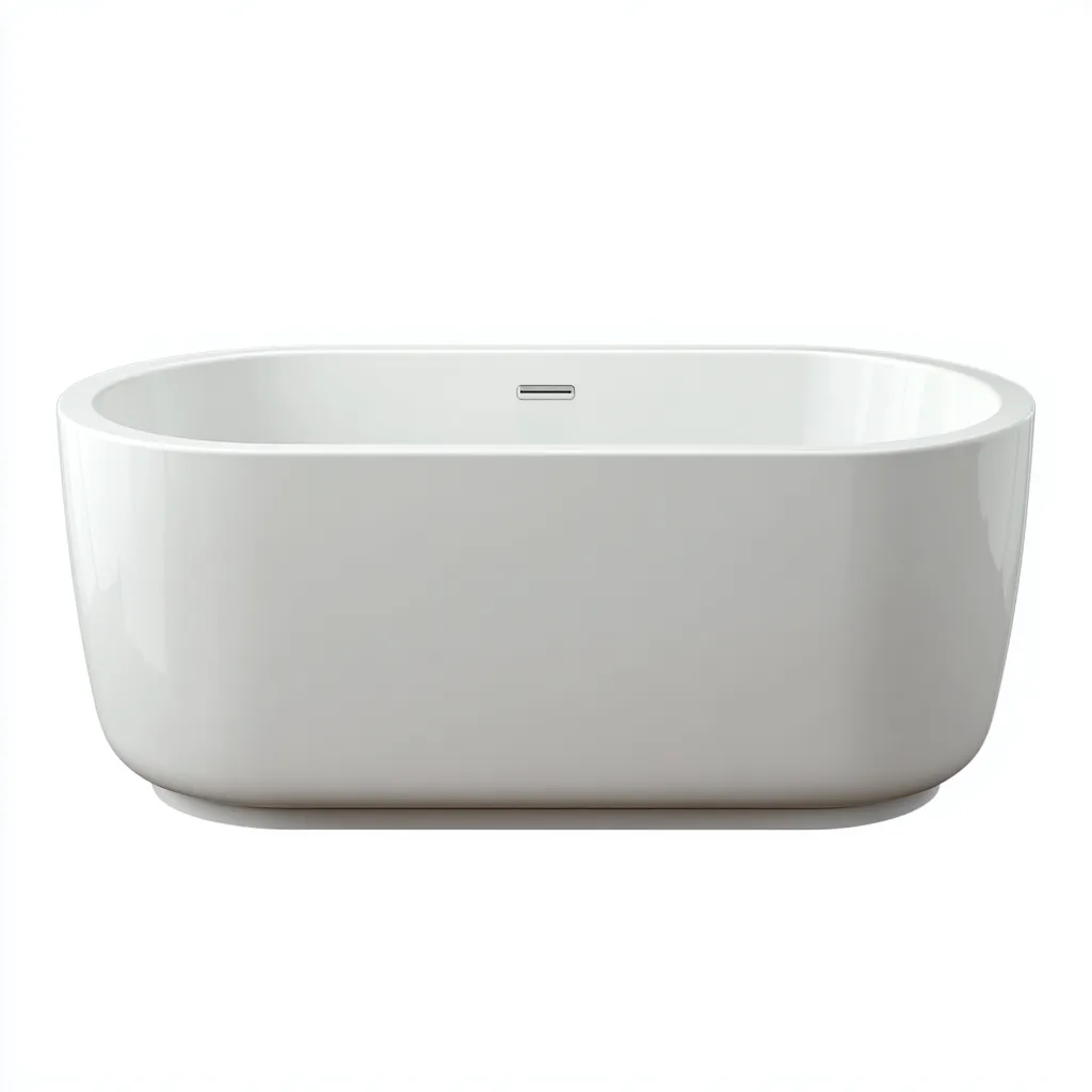 Vasca da bagno - resina composita - 165x82x58 cm - bianco - design moderno - per bagno-Frameuna