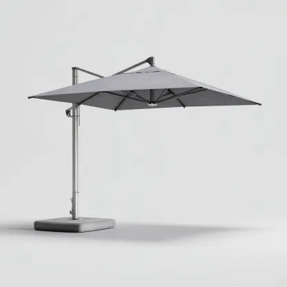 Ombrelloni da giardino metallo e tessuto 300x260 cm - grigio scuro - grigio chiaro - design moderno-Frameuna