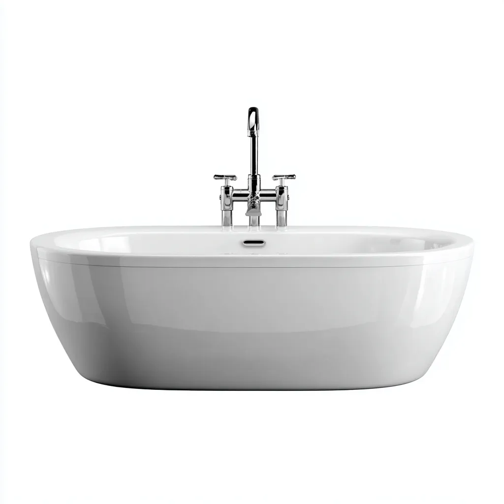 Vasca da bagno acrilico 170x80x58 cm - bianco - per bagno design moderno-Frameuna