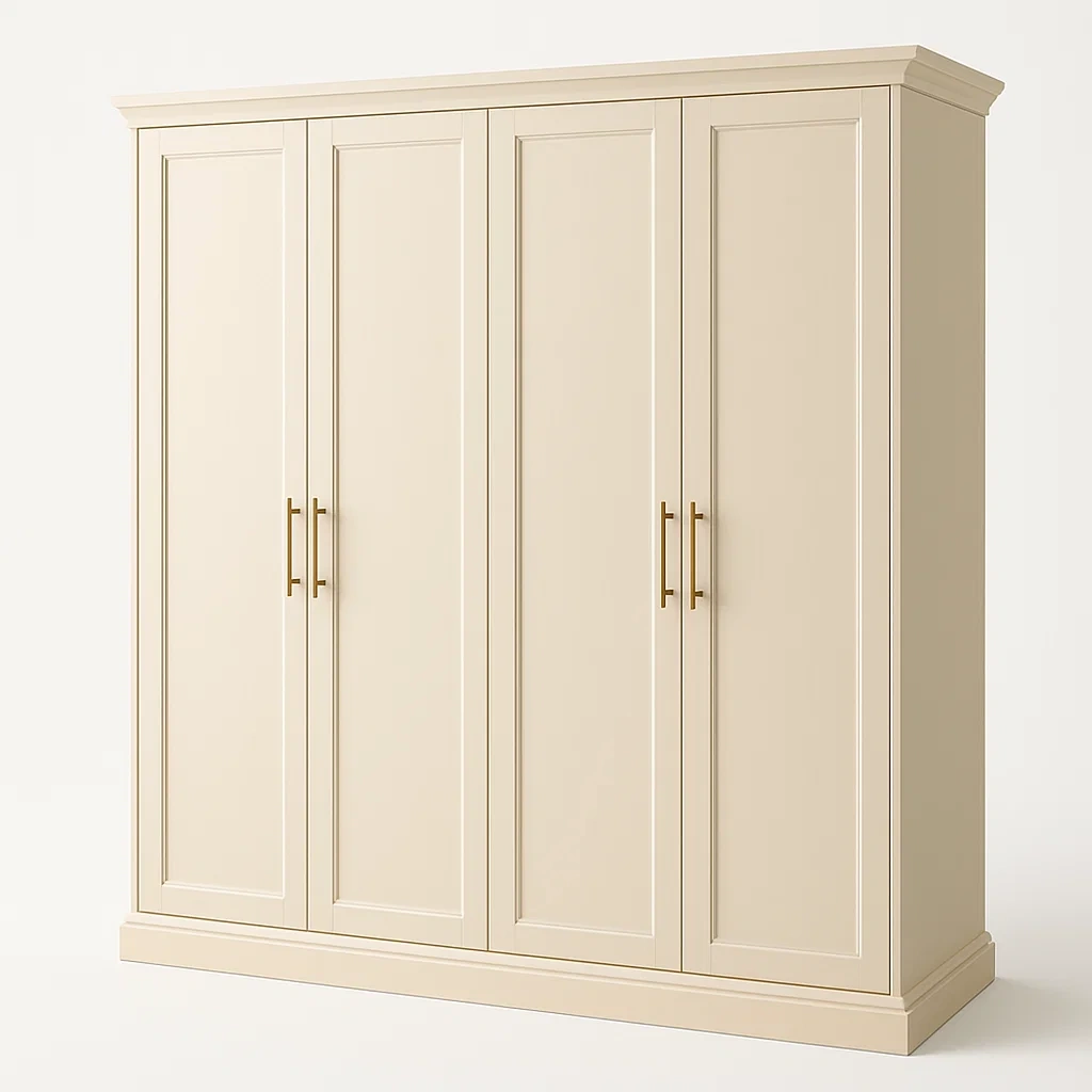 Armadio con ante a battente in legno MDF e metallo-Divanimo