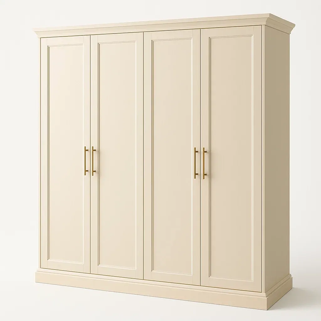 Armadio con ante a battente in legno MDF e metallo-Divanimo