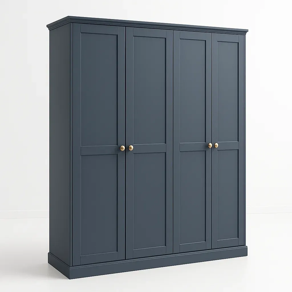 Armadio con ante a battente in legno MDF-Divanimo