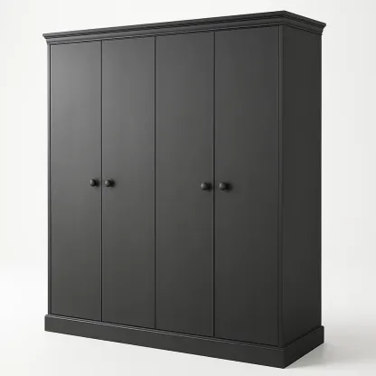 Armadio con ante a battente in legno composito-Divanimo