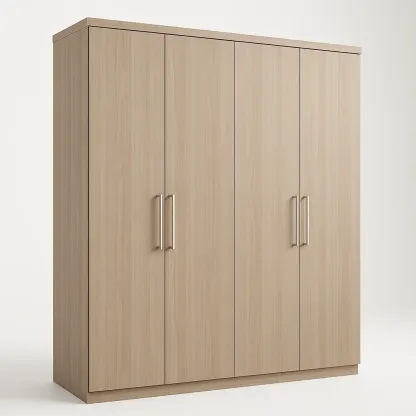 Armadio con ante a battente in legno effetto rovere-Divanimo