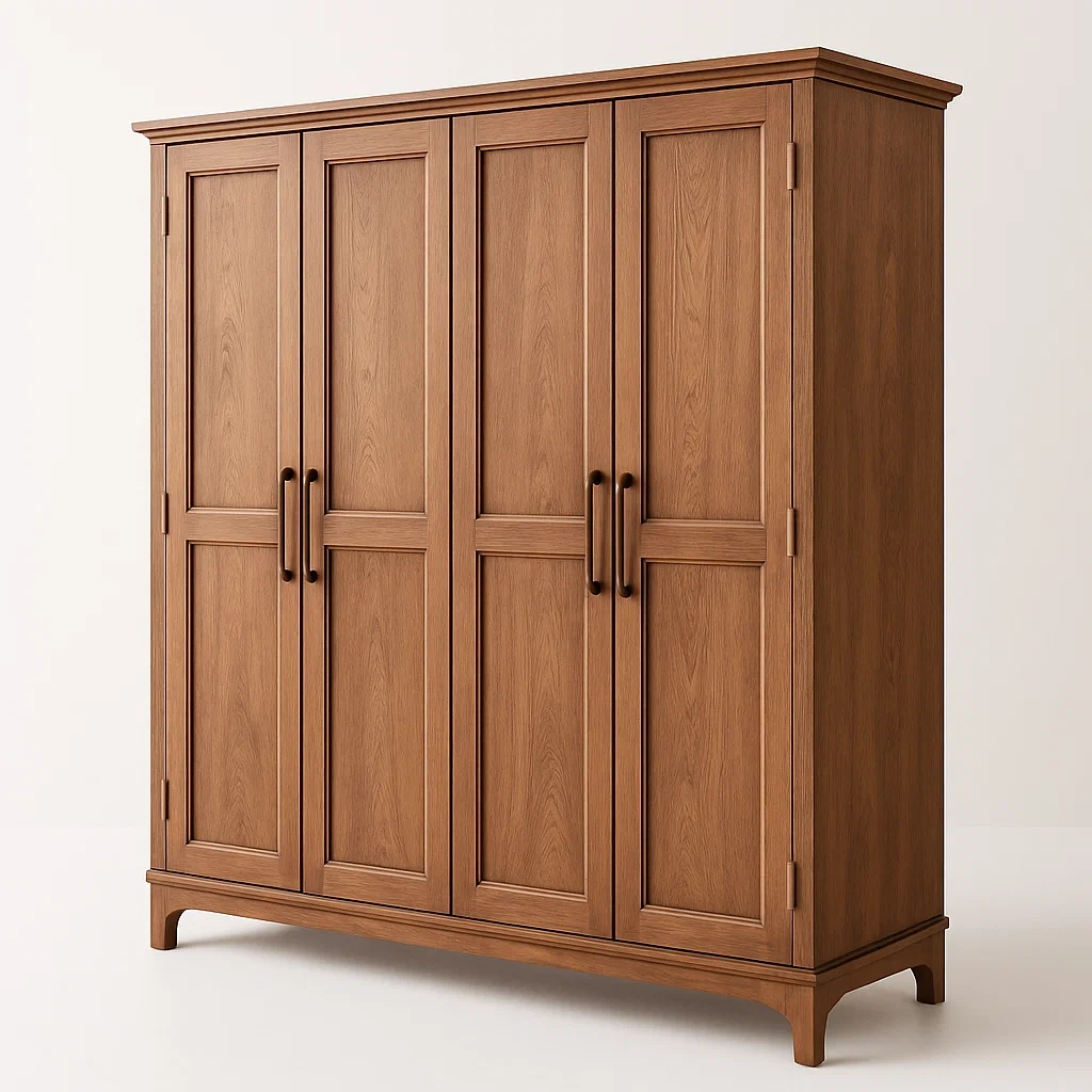 Armadio con ante a battente in legno massello-Divanimo