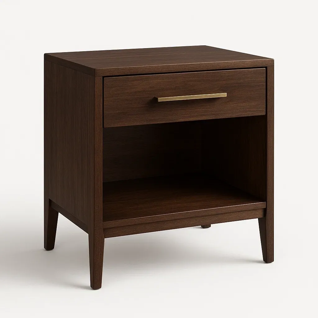 Comodino in legno MDF con cassetto e ripiano-Divanimo