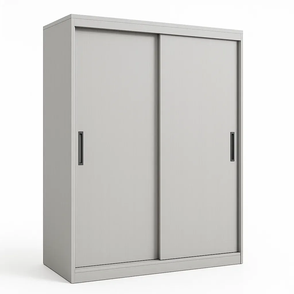 Armadio con ante scorrevoli in MDF grigio-Divanimo