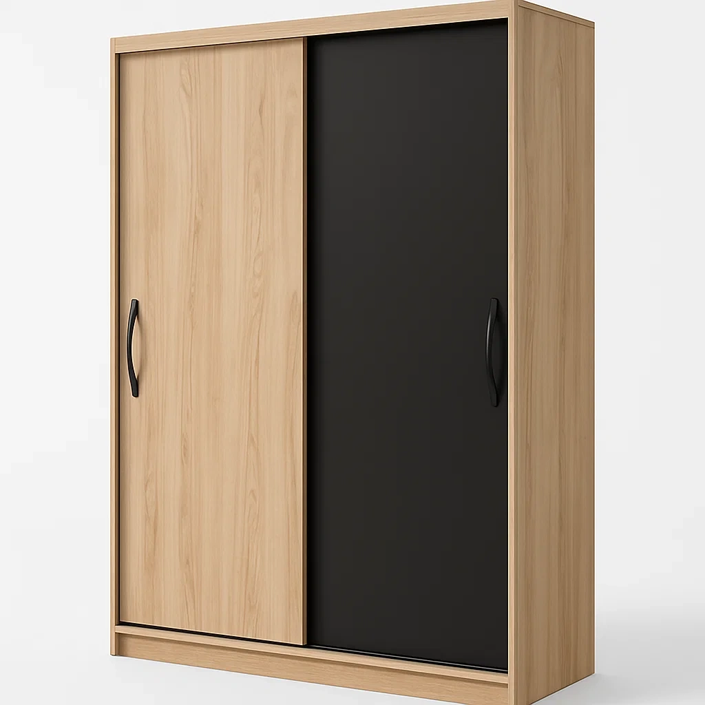 Armadio con ante scorrevoli in legno-Divanimo