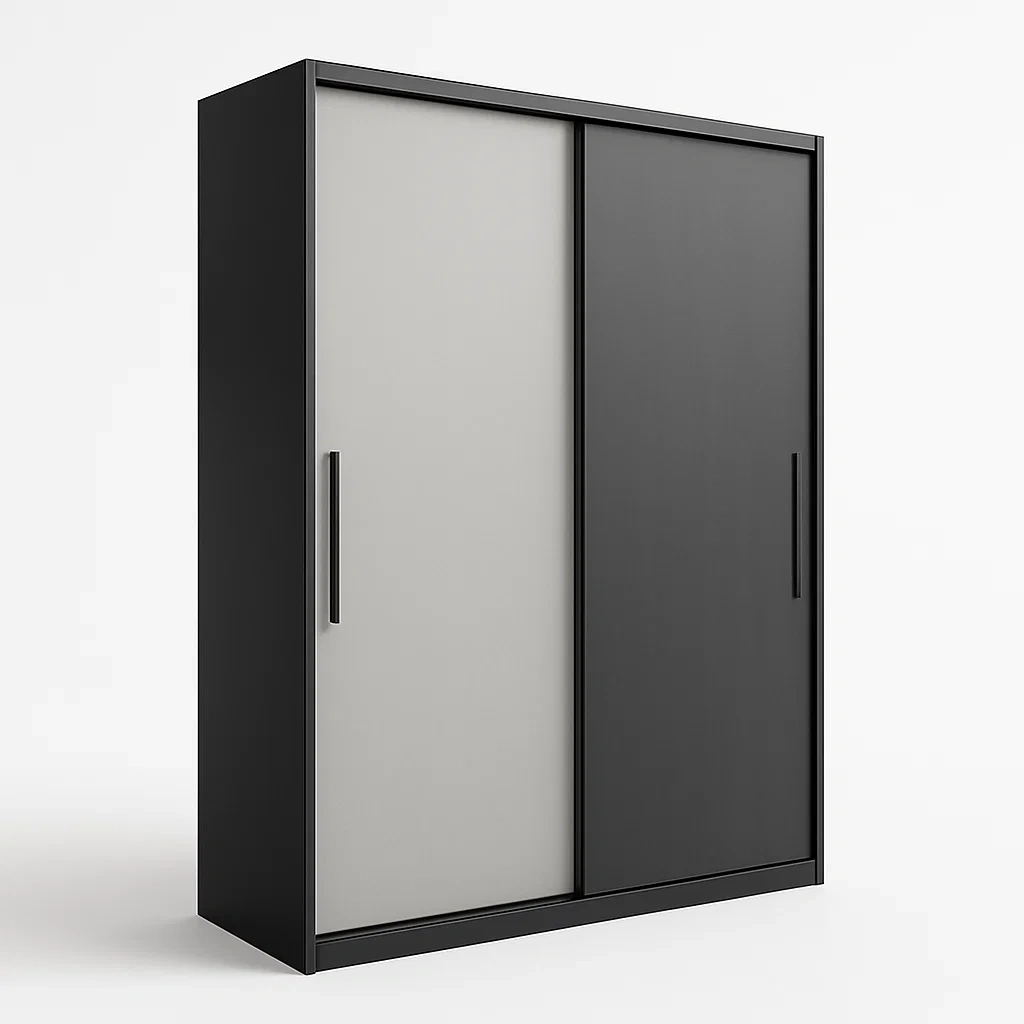 Armadio con ante scorrevoli in legno composito-Divanimo