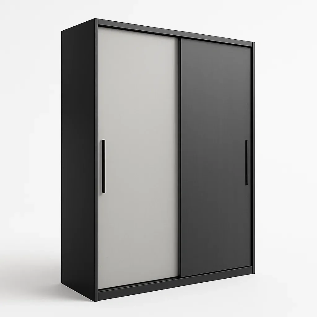 Armadio con ante scorrevoli in legno composito-Divanimo